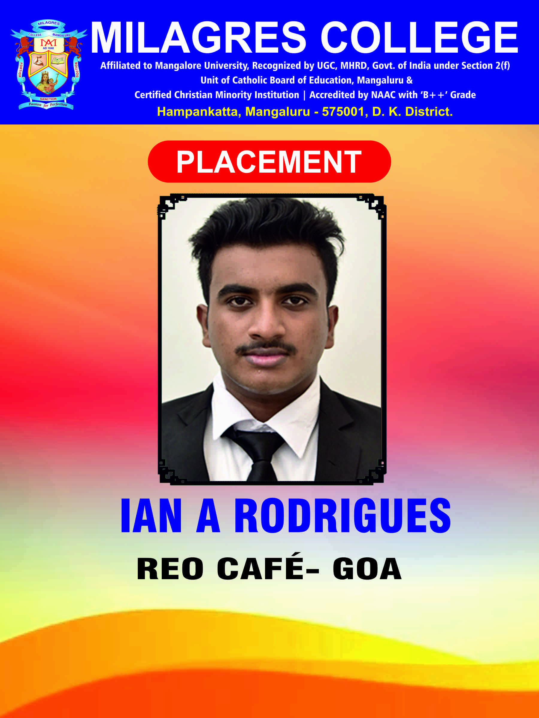 Successfully placed student